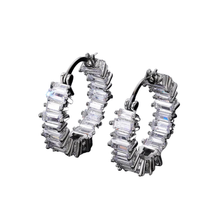Load image into Gallery viewer, Emerald Hoop Earring
