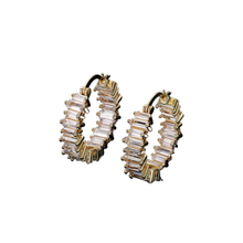 Load image into Gallery viewer, Emerald Hoop Earring
