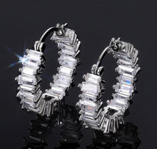 Load image into Gallery viewer, Emerald Hoop Earring
