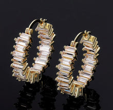Load image into Gallery viewer, Emerald Hoop Earring

